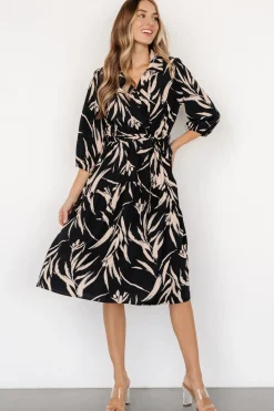 Discount Baltic Born Riverside Midi Dress | Navy + Taupe Navy+Taupe
