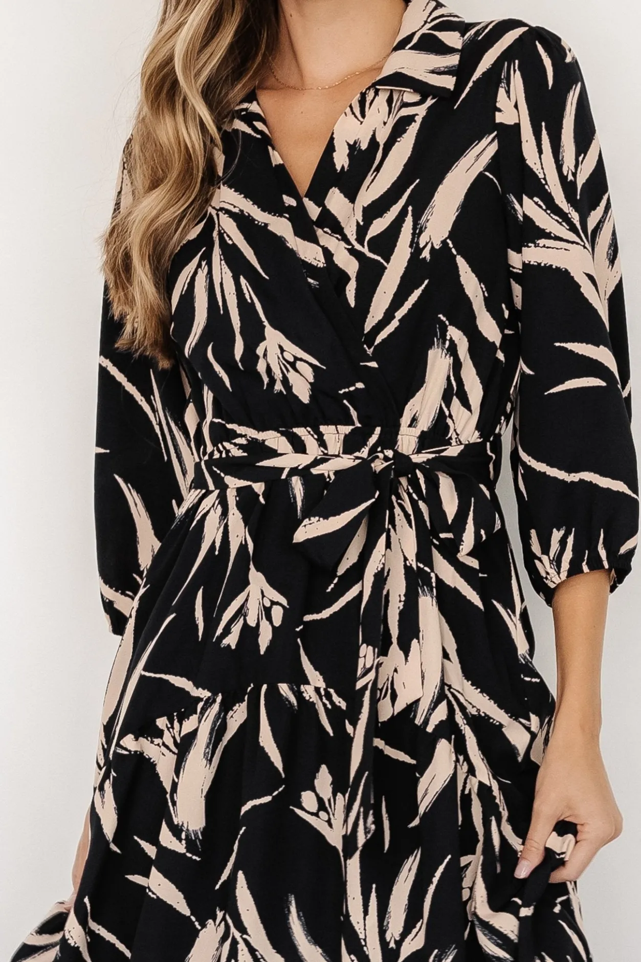 Discount Baltic Born Riverside Midi Dress | Navy + Taupe Navy+Taupe