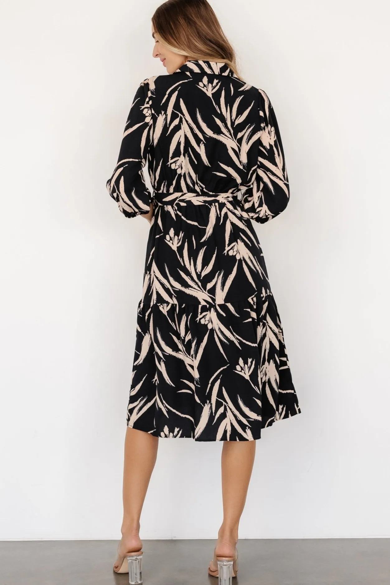 Discount Baltic Born Riverside Midi Dress | Navy + Taupe Navy+Taupe