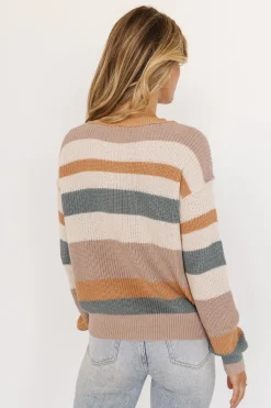 Clearance Baltic Born Riverton Striped Sweater | Ivory Multi IvoryMulti