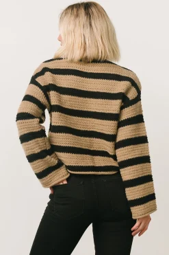 Online Baltic Born Robbie Striped Knit Sweater | Black + Camel Black+Camel