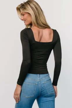 Best Baltic Born Roe Square Neck Top | Black
