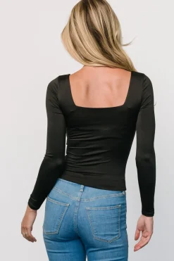 Best Baltic Born Roe Square Neck Top | Black