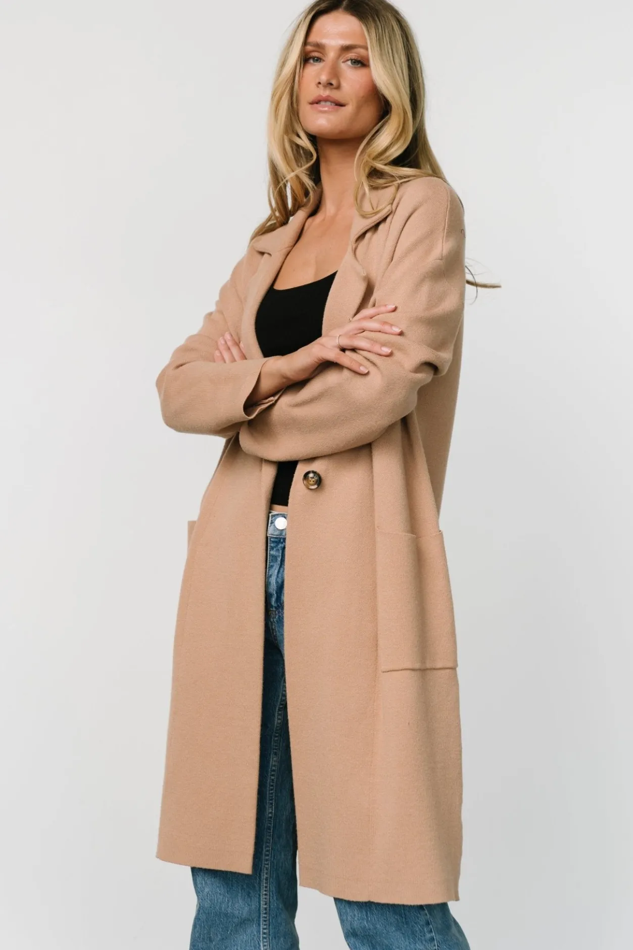 Hot Baltic Born Roland Long Jacket | Light Camel LightCamel