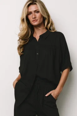 Fashion Baltic Born Romy Button Top | Black