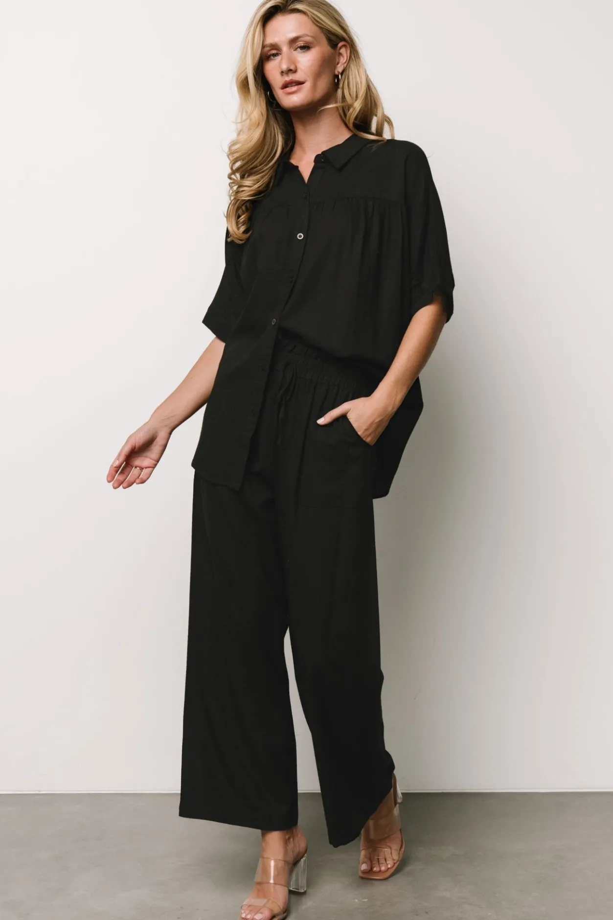 Fashion Baltic Born Romy Button Top | Black