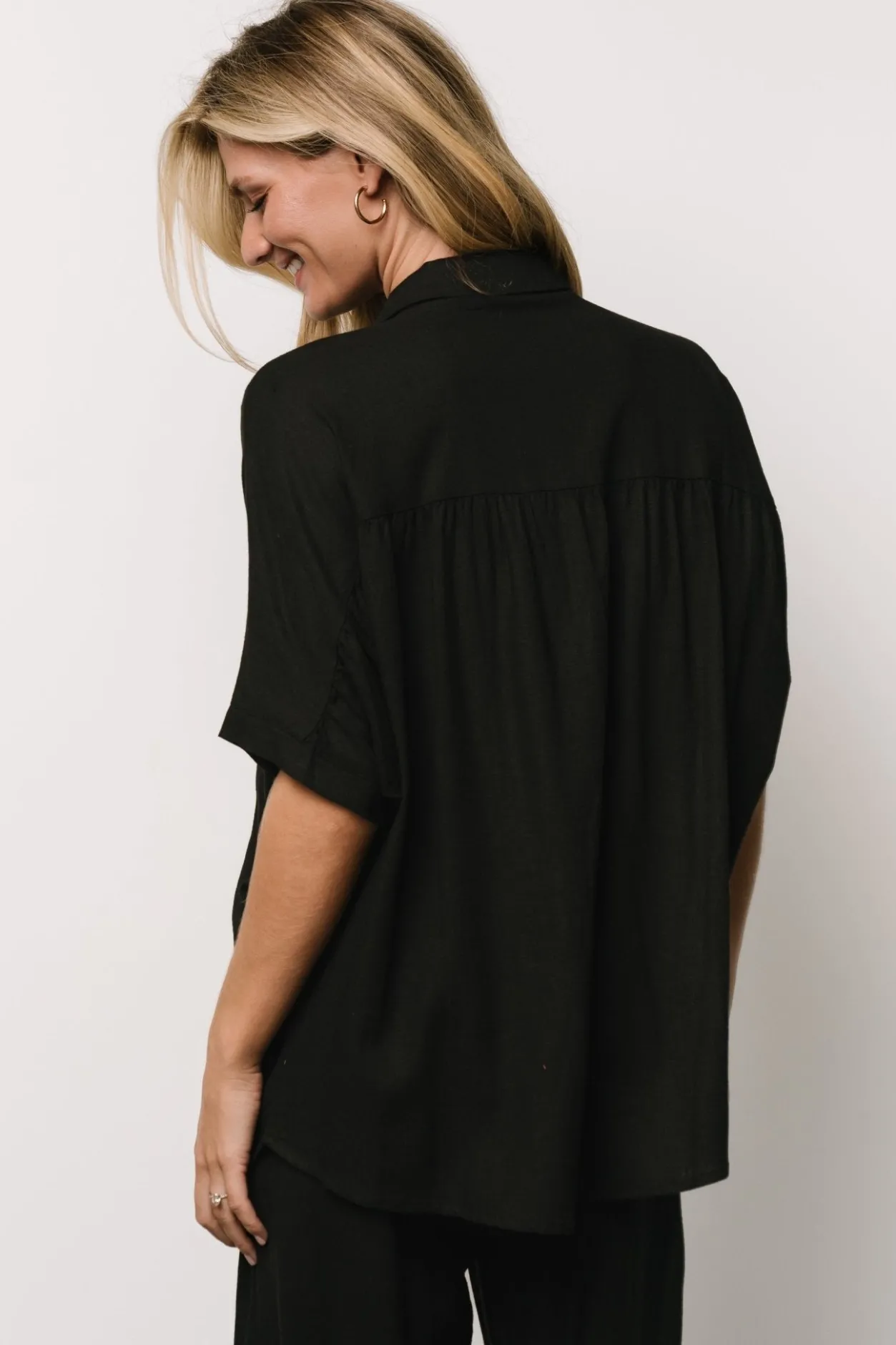 Fashion Baltic Born Romy Button Top | Black
