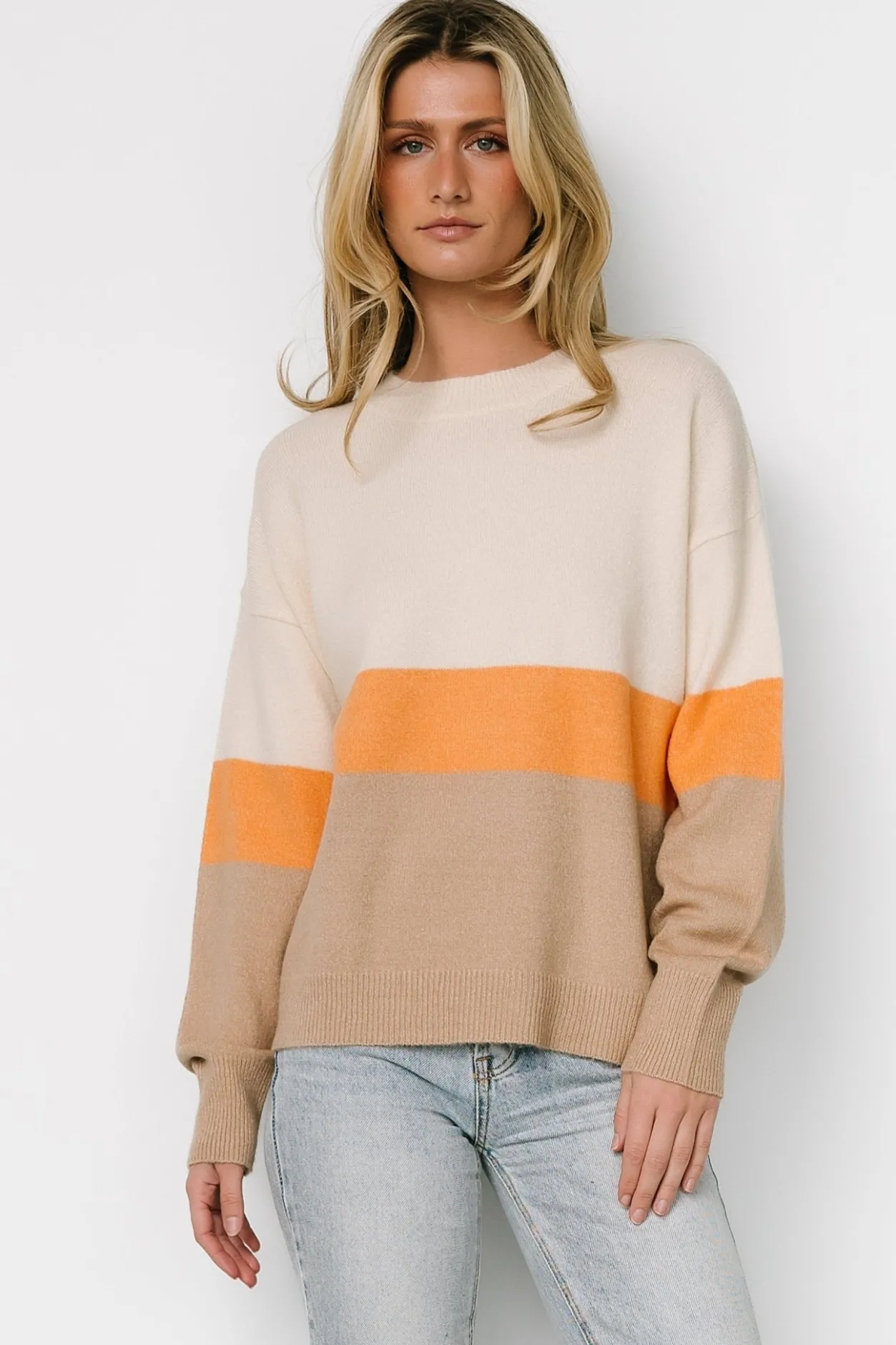 Hot Baltic Born Rooney Sweater | Cream + Oatmeal Cream+Oatmeal