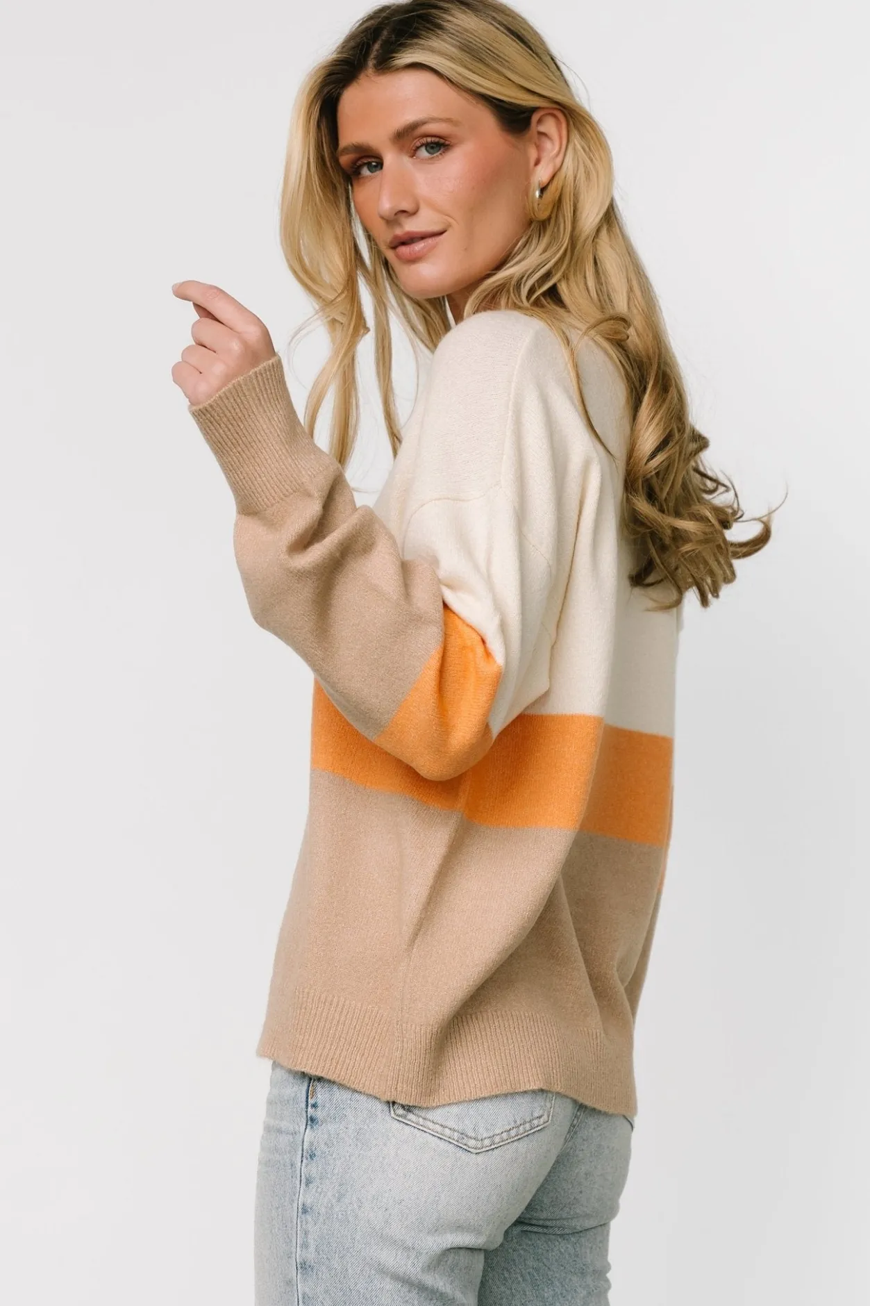 Hot Baltic Born Rooney Sweater | Cream + Oatmeal Cream+Oatmeal