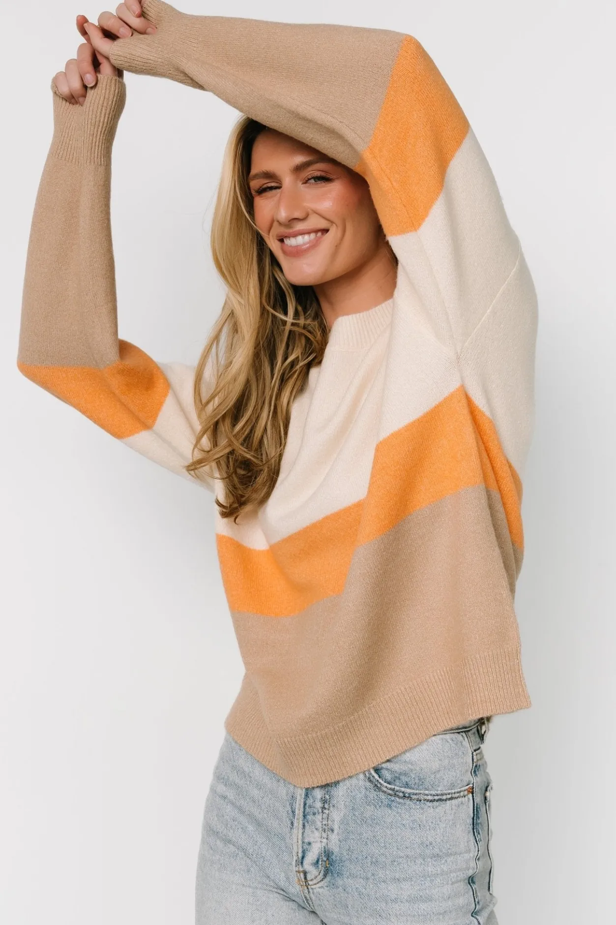 Hot Baltic Born Rooney Sweater | Cream + Oatmeal Cream+Oatmeal