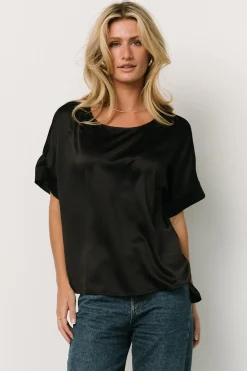 Discount Baltic Born Rory Satin Top | Black