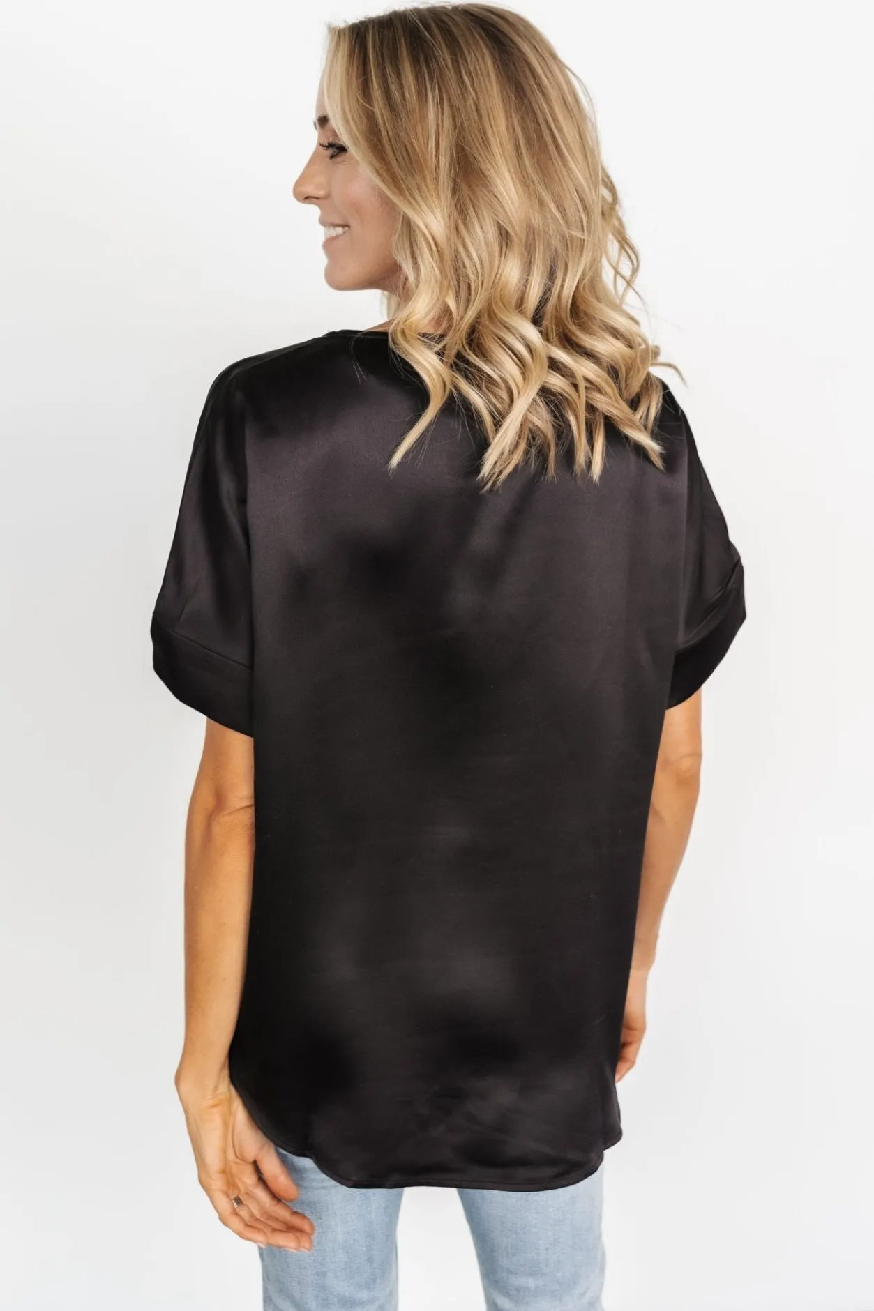 Discount Baltic Born Rory Satin Top | Black