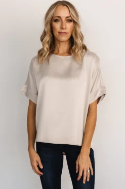 Fashion Baltic Born Rory Satin Top | Pearl