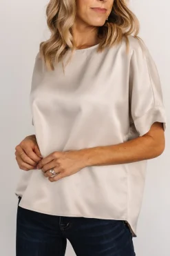 Fashion Baltic Born Rory Satin Top | Pearl
