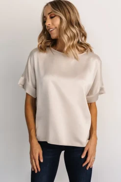 Fashion Baltic Born Rory Satin Top | Pearl