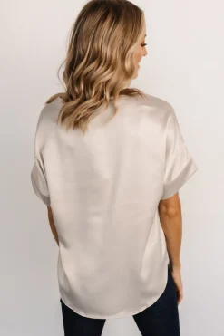 Fashion Baltic Born Rory Satin Top | Pearl