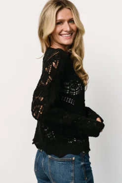 Online Baltic Born Roseburg Knit Sweater Top | Black