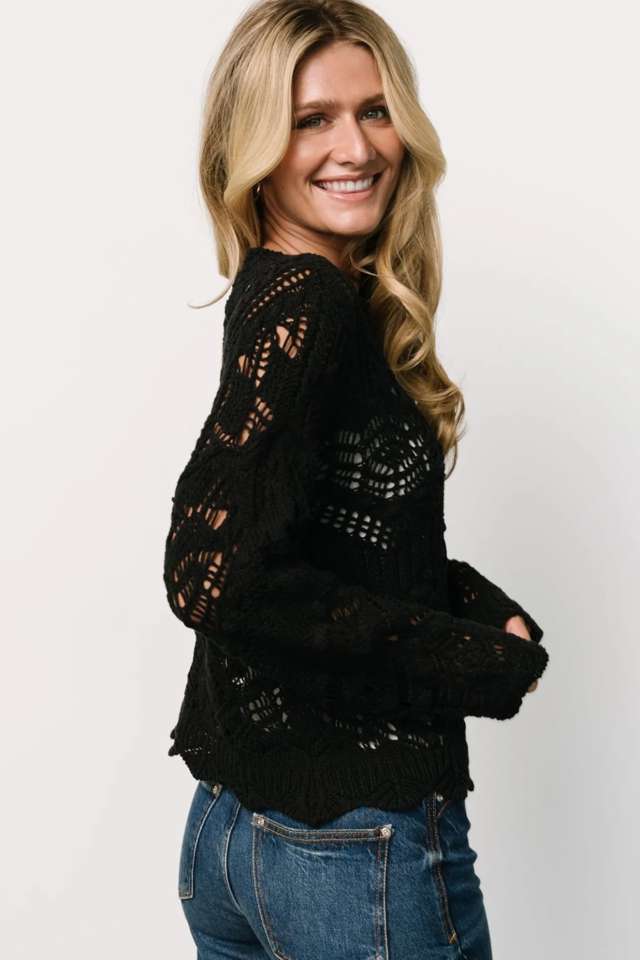 Online Baltic Born Roseburg Knit Sweater Top | Black