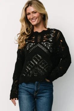 Online Baltic Born Roseburg Knit Sweater Top | Black