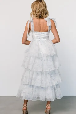 Sale Baltic Born Rosemary Tiered Dress | Light Blue Floral LightBlueFloral