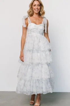 Sale Baltic Born Rosemary Tiered Dress | Light Blue Floral LightBlueFloral