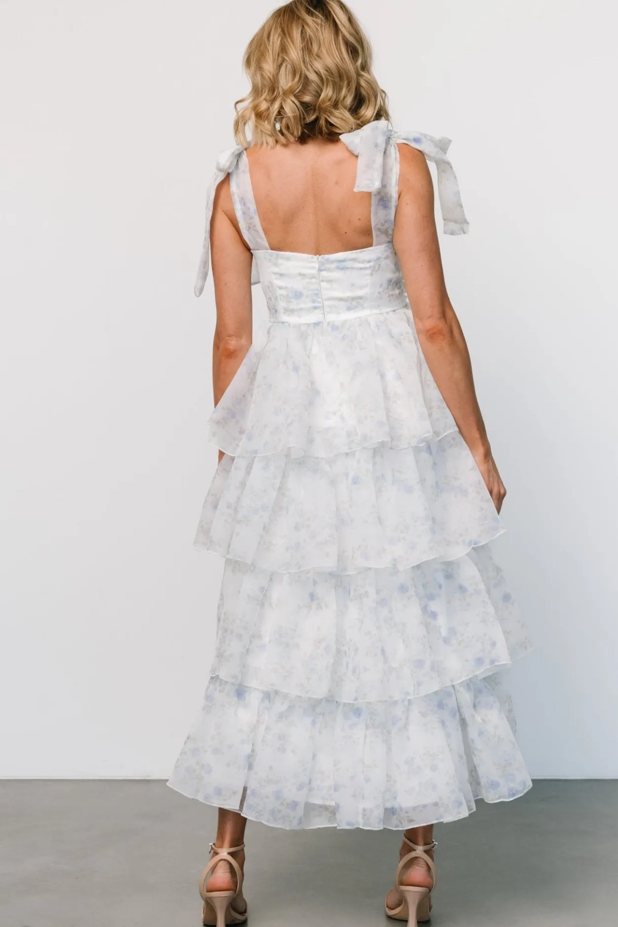 Sale Baltic Born Rosemary Tiered Dress | Light Blue Floral LightBlueFloral