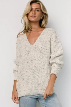 New Baltic Born Rosie Knit Sweater | Ivory + Blue Multi Ivory+BlueMulti