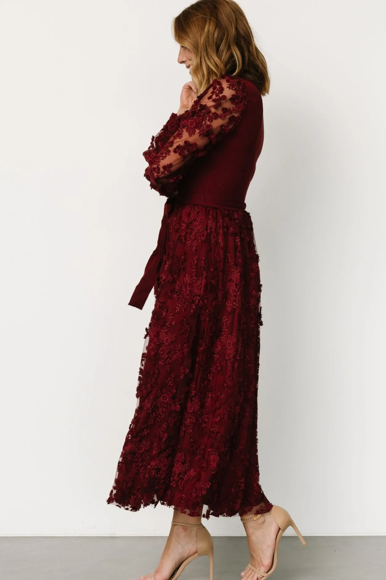 Sale Baltic Born Roslyn Embroidered Dress | Wine