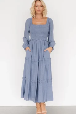Clearance Baltic Born Rowan Tiered Dress | Slate Blue SlateBlue