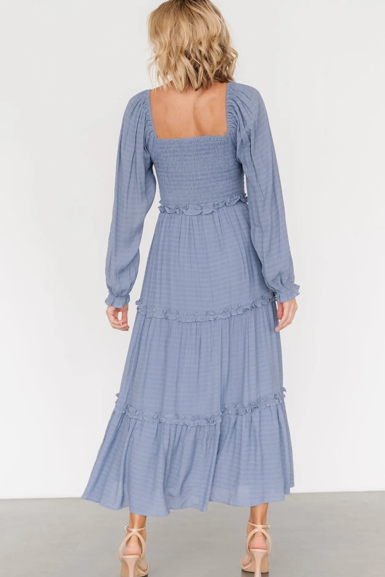 Clearance Baltic Born Rowan Tiered Dress | Slate Blue SlateBlue