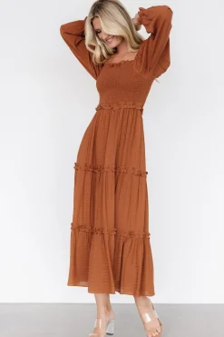 Hot Baltic Born Rowan Tiered Dress | Warm Brown WarmBrown