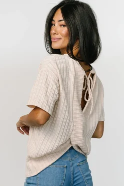 Outlet Baltic Born Roxi Open Back Tie Top | Natural