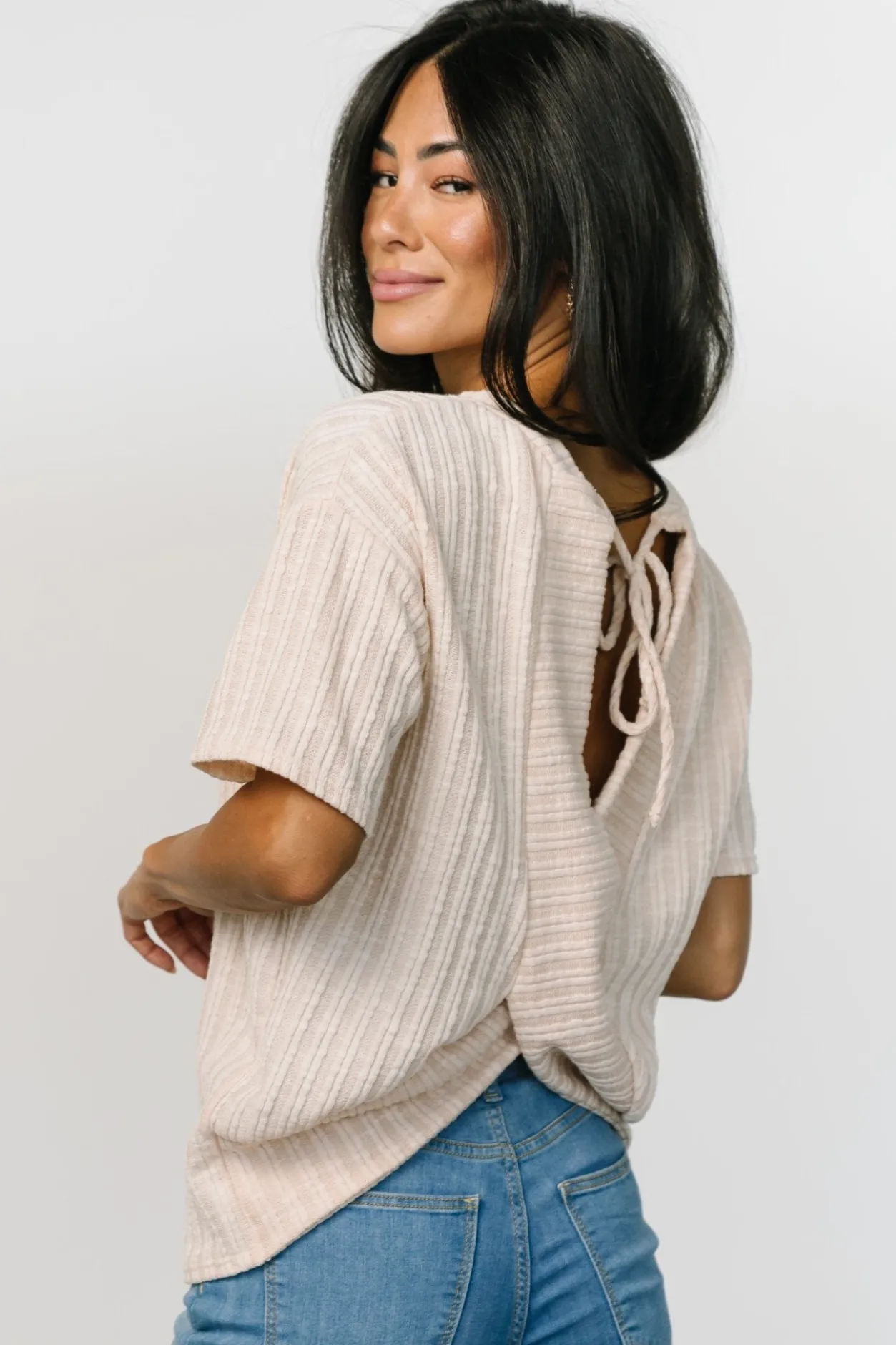 Outlet Baltic Born Roxi Open Back Tie Top | Natural