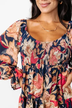 Best Baltic Born Rubi Short Dress | Navy Multi Floral NavyMultiFloral
