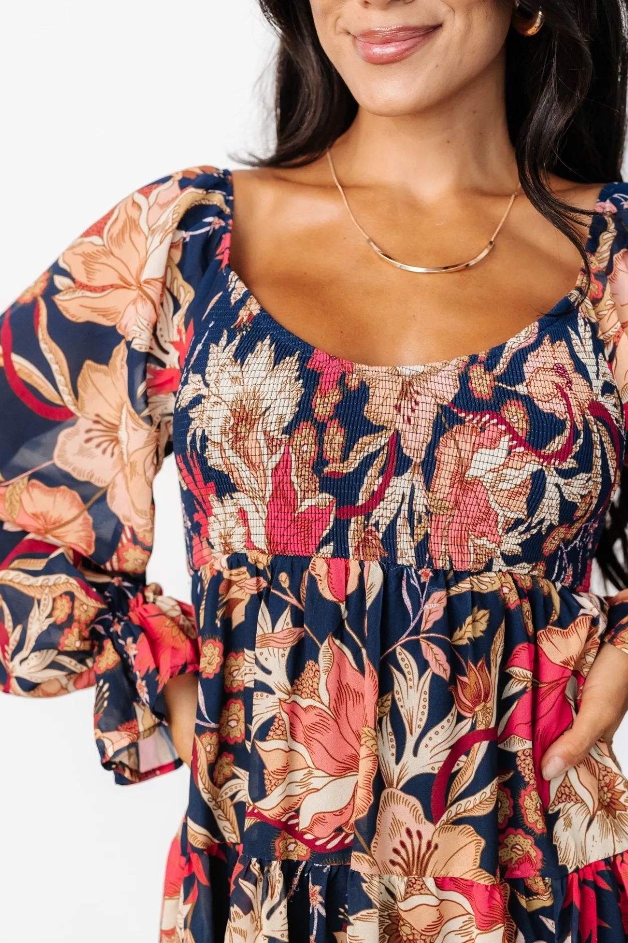 Best Baltic Born Rubi Short Dress | Navy Multi Floral NavyMultiFloral