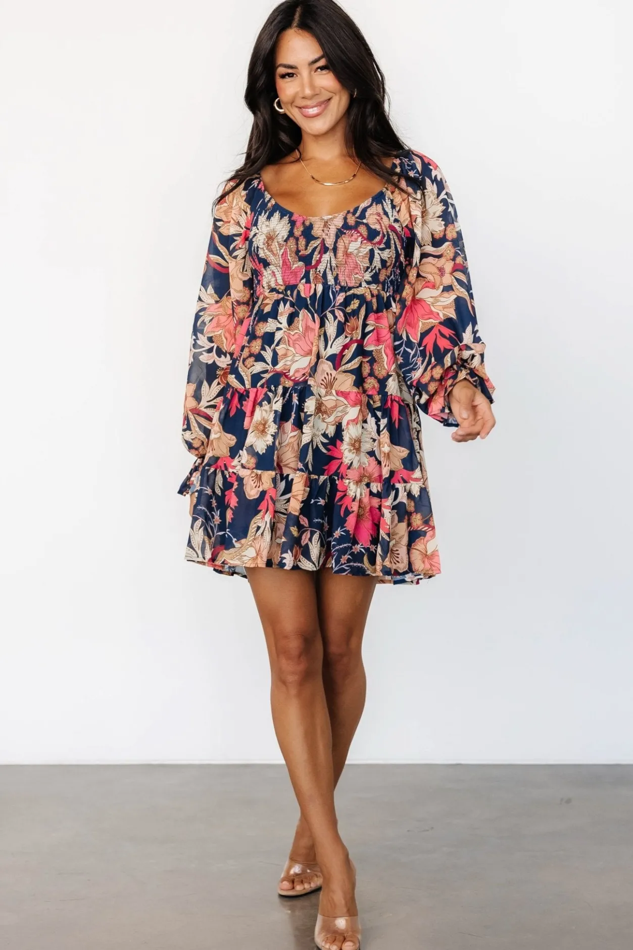Best Baltic Born Rubi Short Dress | Navy Multi Floral NavyMultiFloral