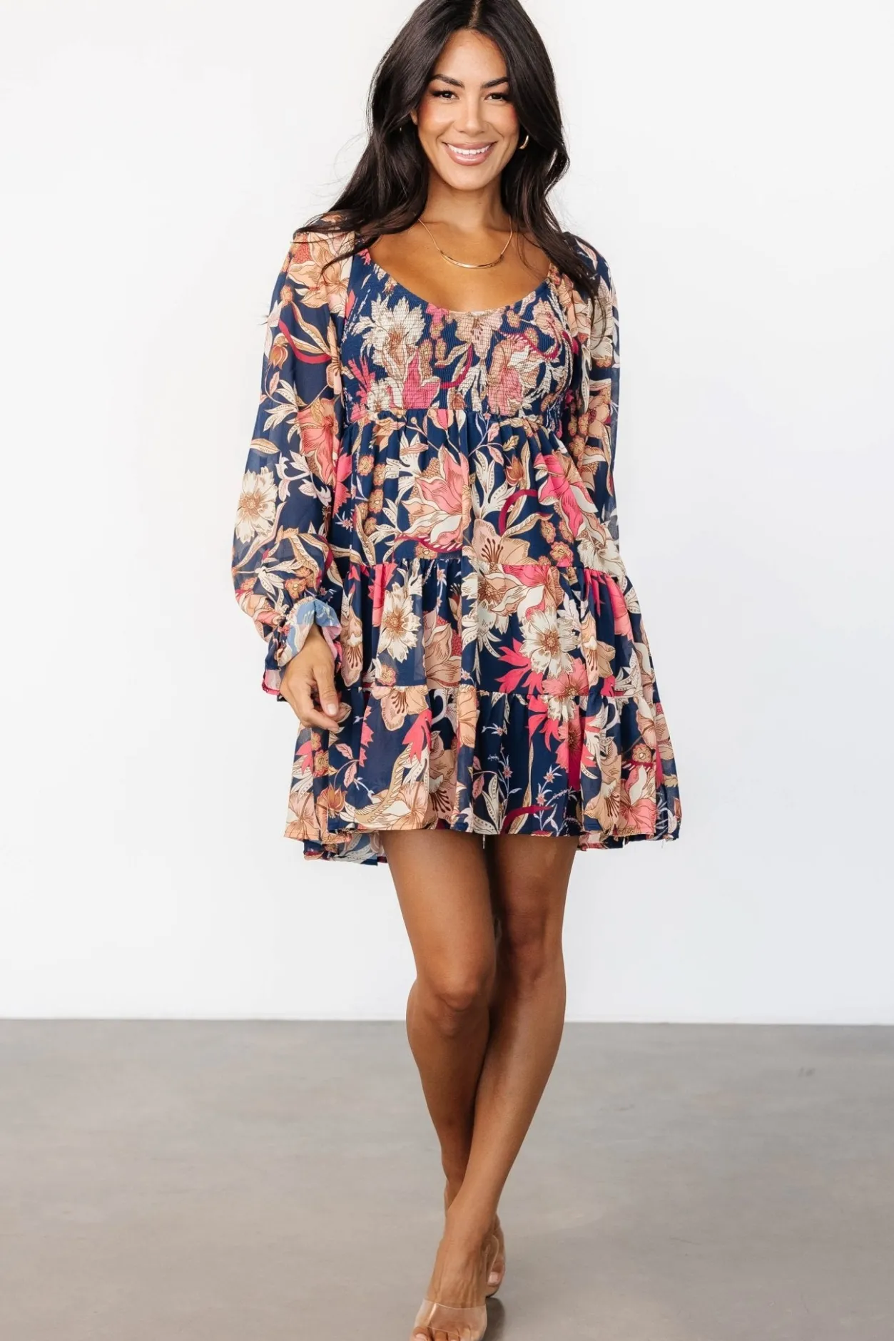 Best Baltic Born Rubi Short Dress | Navy Multi Floral NavyMultiFloral