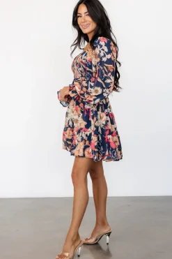 Best Baltic Born Rubi Short Dress | Navy Multi Floral NavyMultiFloral