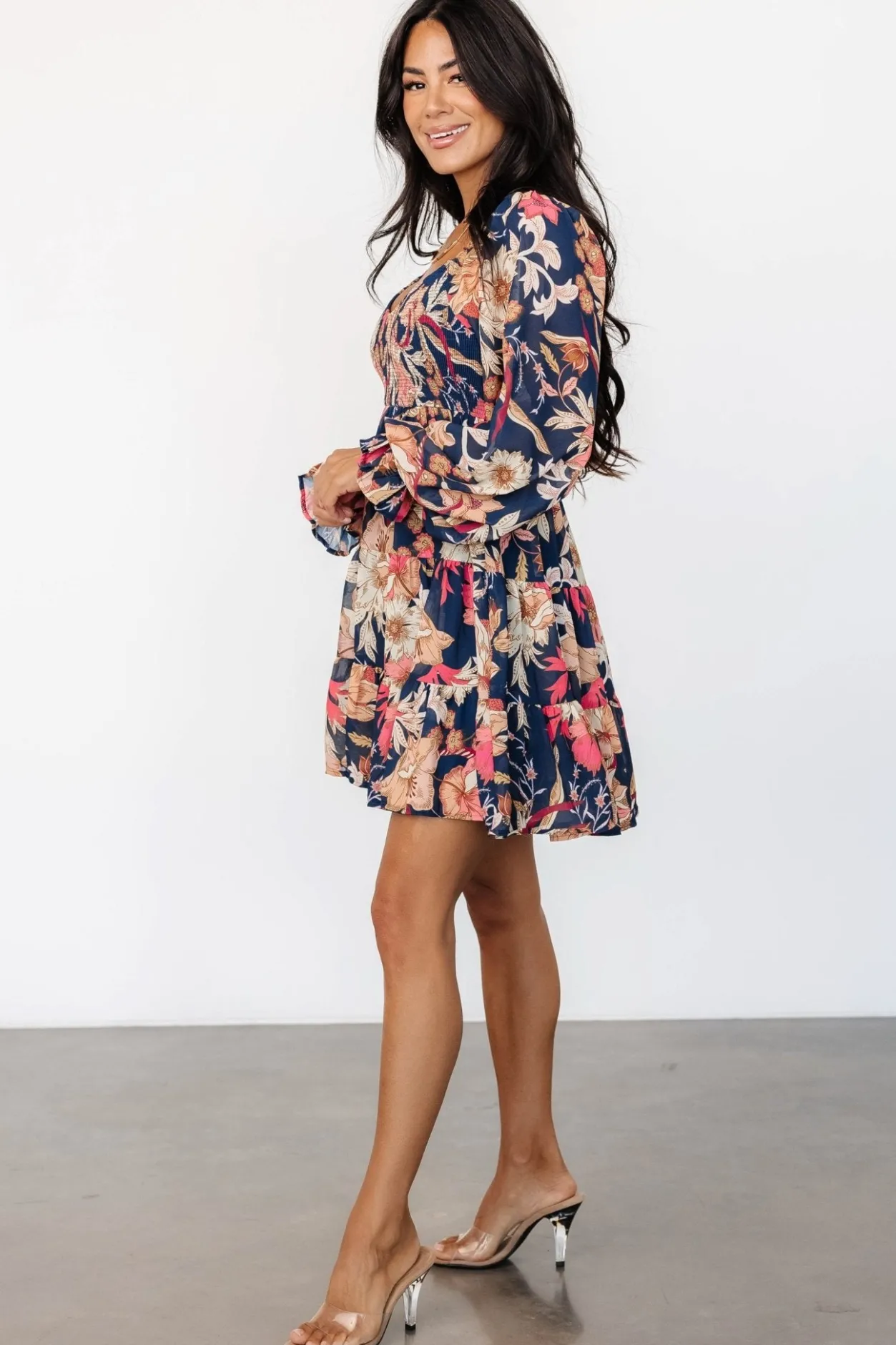 Best Baltic Born Rubi Short Dress | Navy Multi Floral NavyMultiFloral