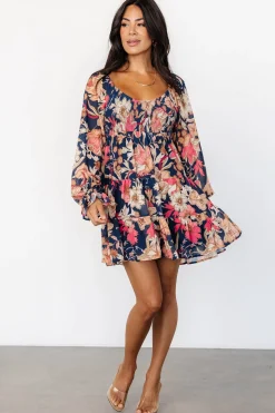 Best Baltic Born Rubi Short Dress | Navy Multi Floral NavyMultiFloral