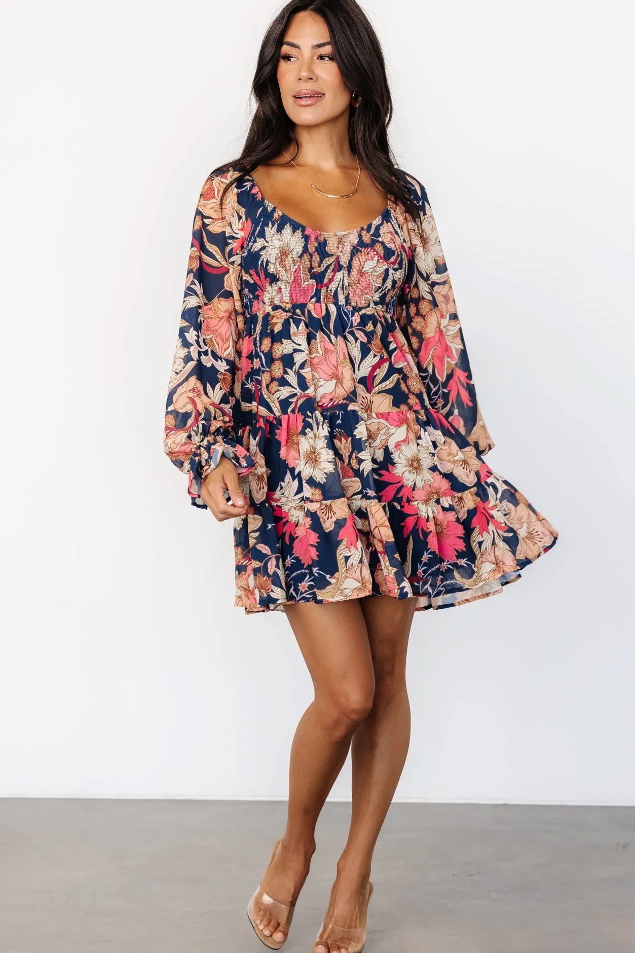 Best Baltic Born Rubi Short Dress | Navy Multi Floral NavyMultiFloral