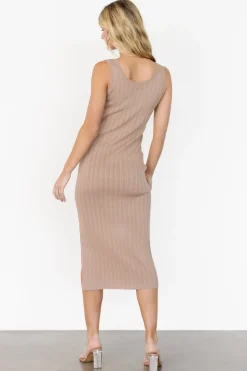 Hot Baltic Born Rue Ribbed Midi Dress | Natural