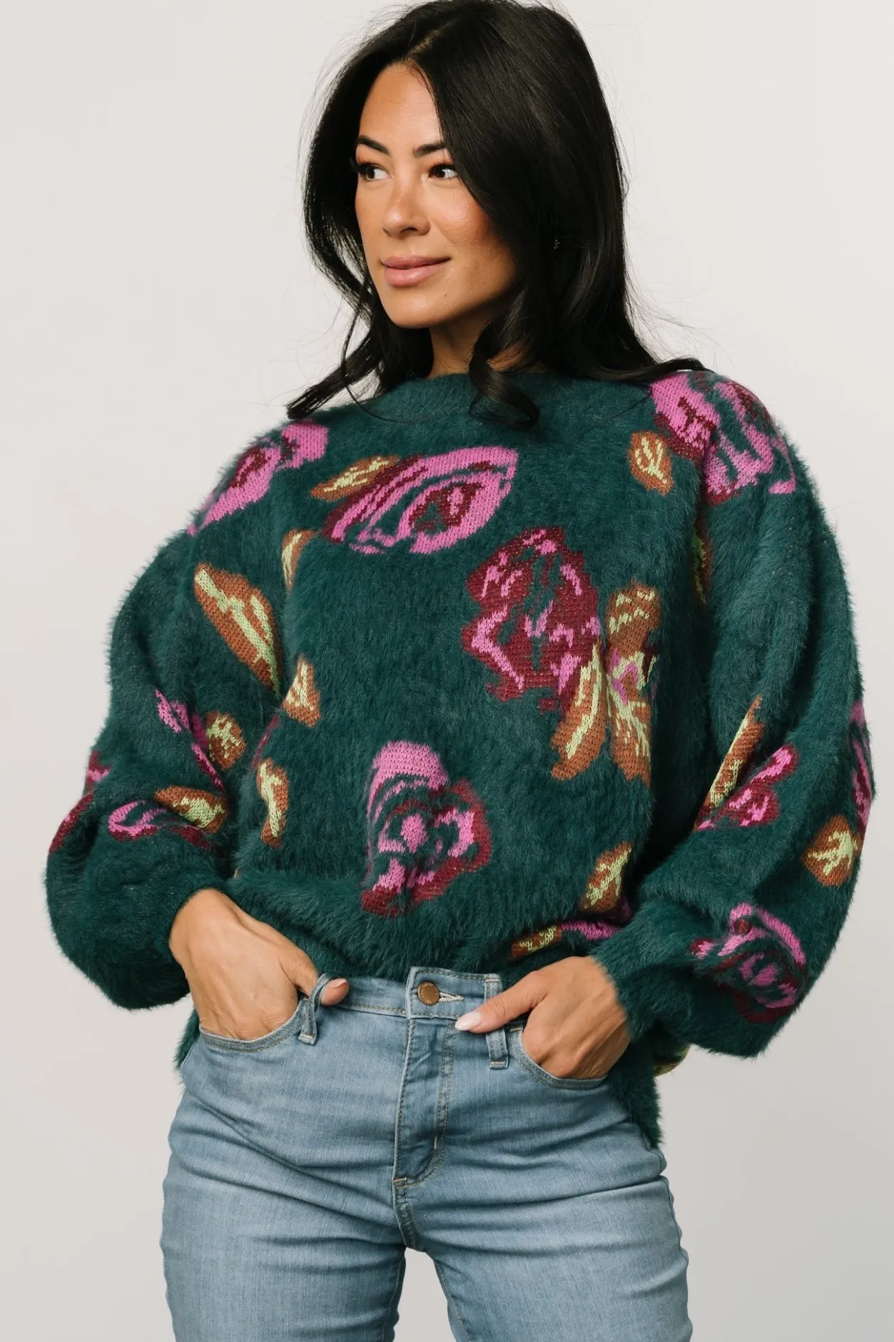 Sale Baltic Born Ryder Sweater | Jade Multi Floral JadeMultiFloral