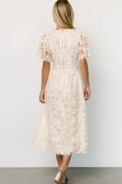 Sale Baltic Born Sadie Embroidered Midi Dress | Vintage Cream VintageCream