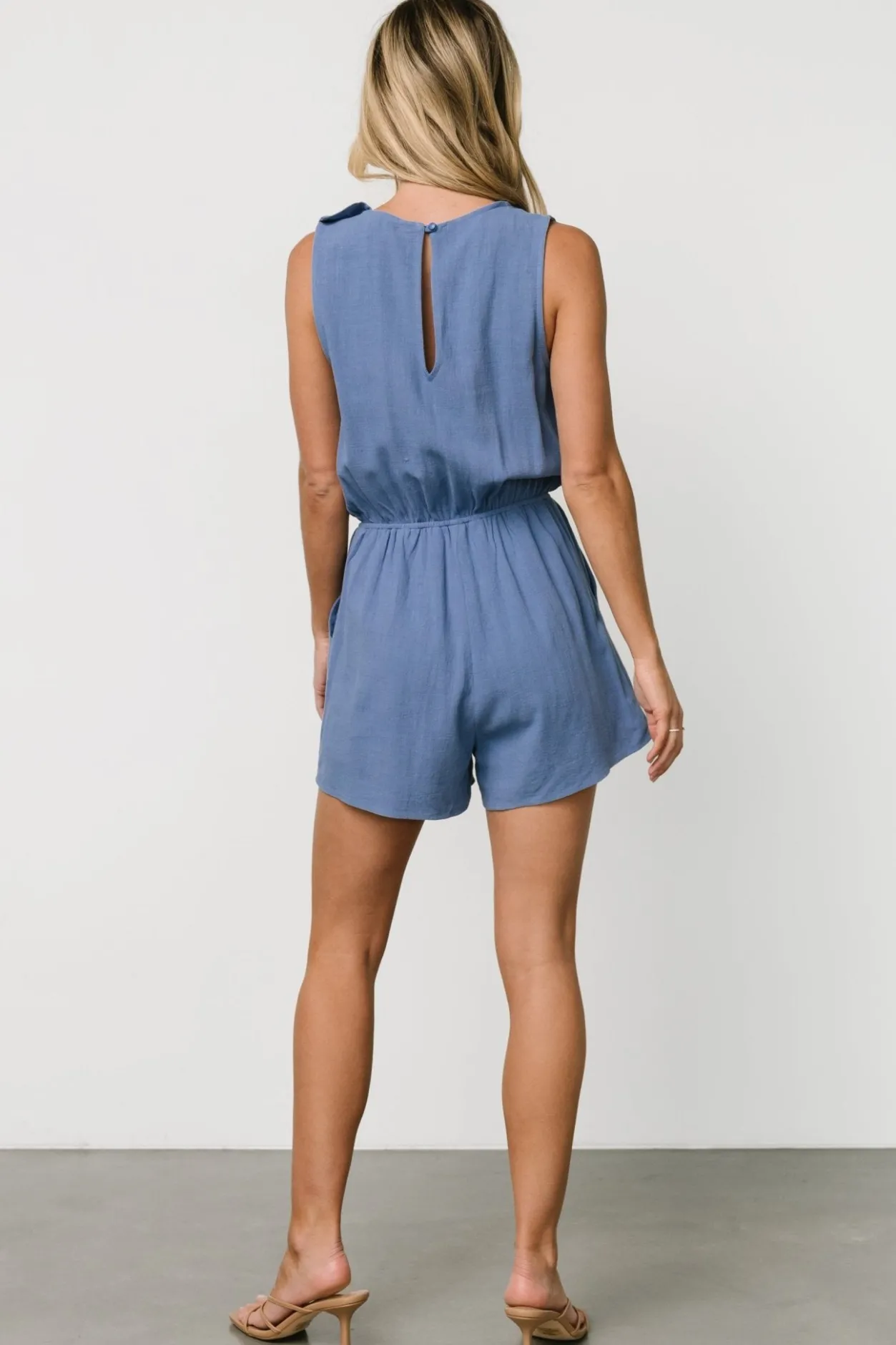 Clearance Baltic Born Salem Front Tie Romper | Blue