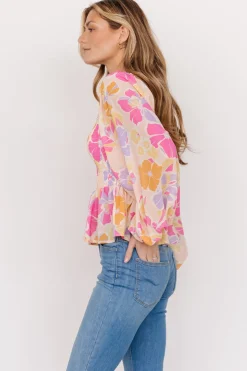 Hot Baltic Born Sally Smocked Top | Pink Multi PinkMulti