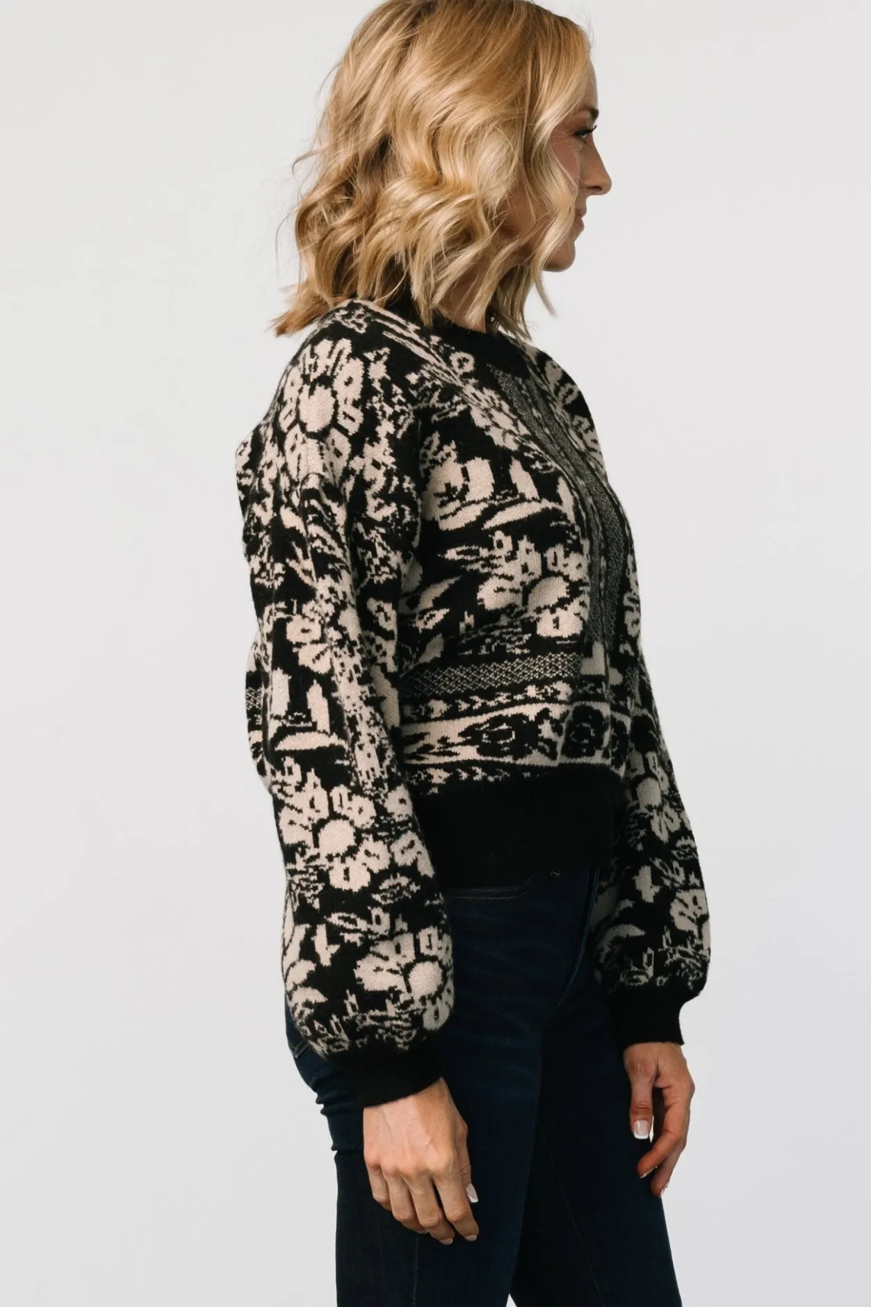 Outlet Baltic Born Salzburg Sweater | Black + Natural Black+Natural