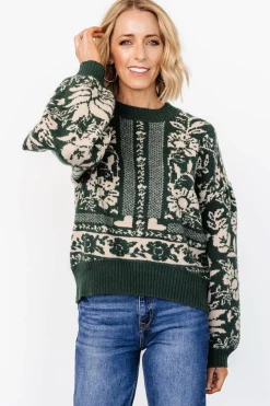 Best Baltic Born Salzburg Sweater | Dark Green + Taupe DarkGreen+Taupe