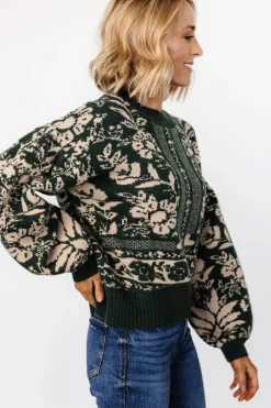 Best Baltic Born Salzburg Sweater | Dark Green + Taupe DarkGreen+Taupe