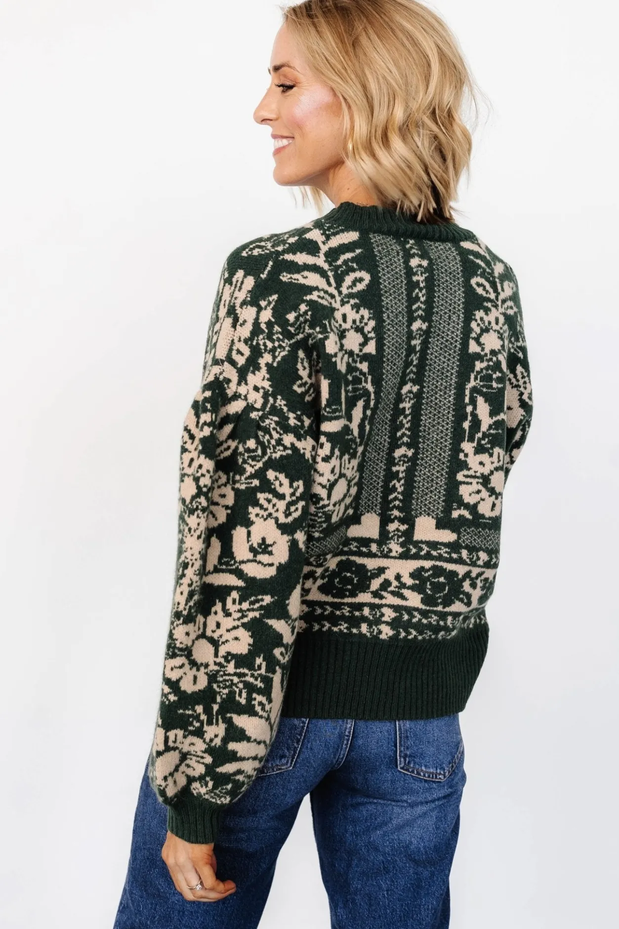Best Baltic Born Salzburg Sweater | Dark Green + Taupe DarkGreen+Taupe